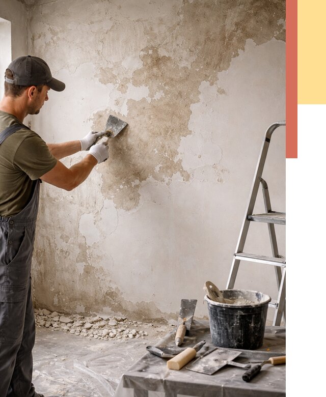 Снятие старой шпаклевки в Железногорске от 1891 руб. — быстро и недорого | ОТДЕЛОЧНИК-Жлк