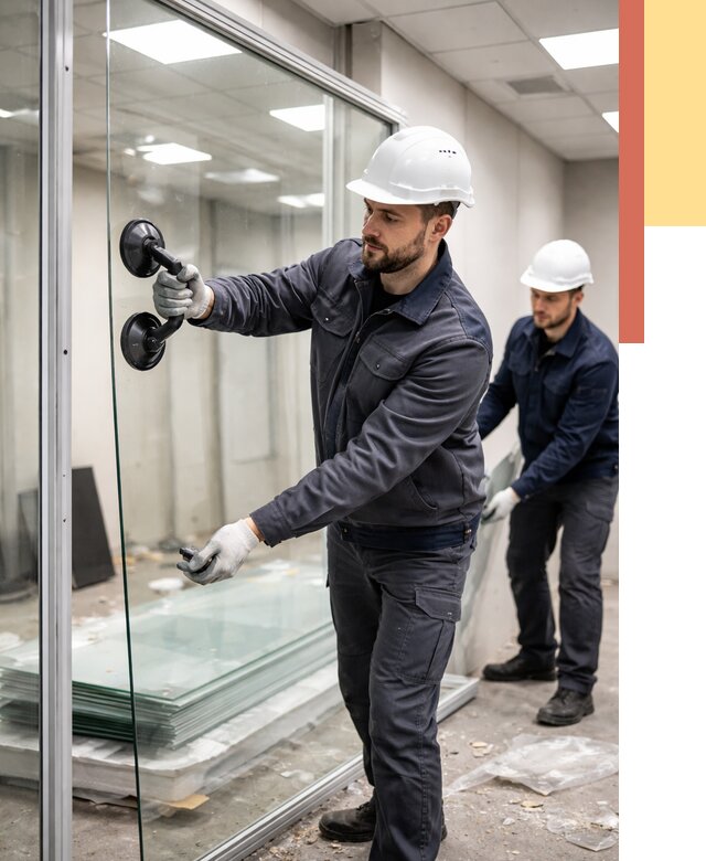 Демонтаж стеклянных перегородок в Железногорске от 3271 руб. — быстро и недорого | ОТДЕЛОЧНИК-Жлк