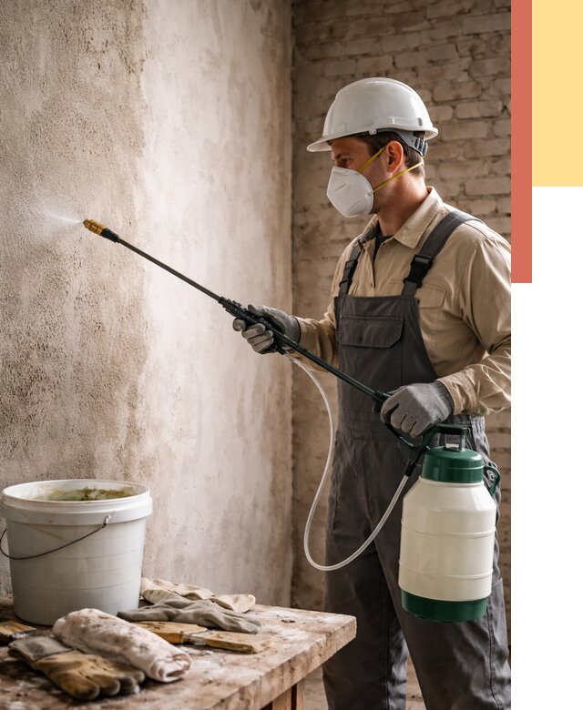 Антисептическая обработка стен в Железногорске от 1227 руб. — быстро и недорого | ОТДЕЛОЧНИК-Жлк