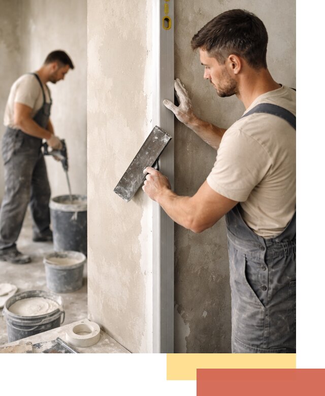 Выведение углов стен в Железногорске: монтаж и оштукатуривание