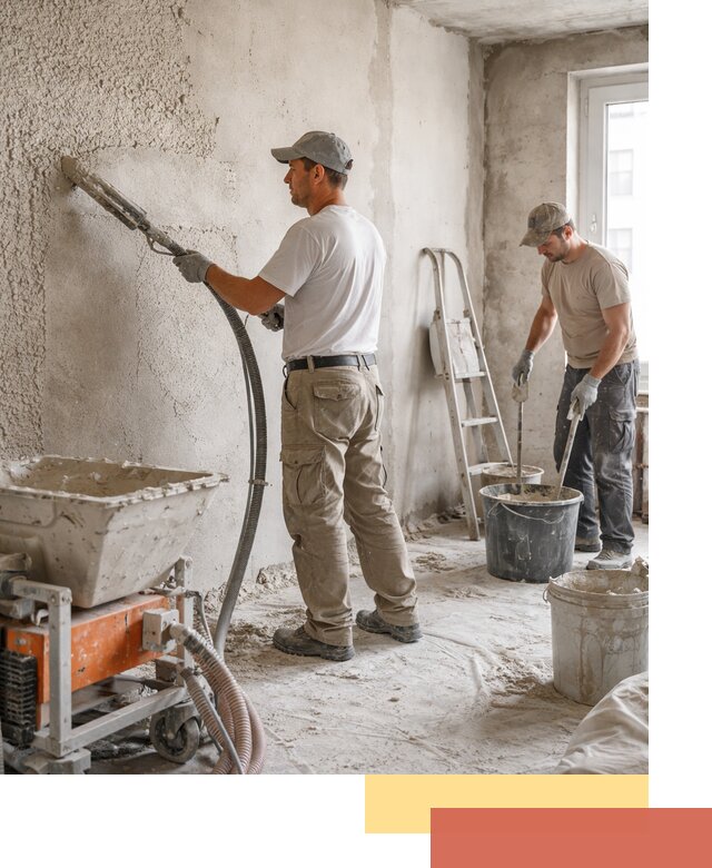 Машинная штукатурка стен в Железногорске — быстро и качественно