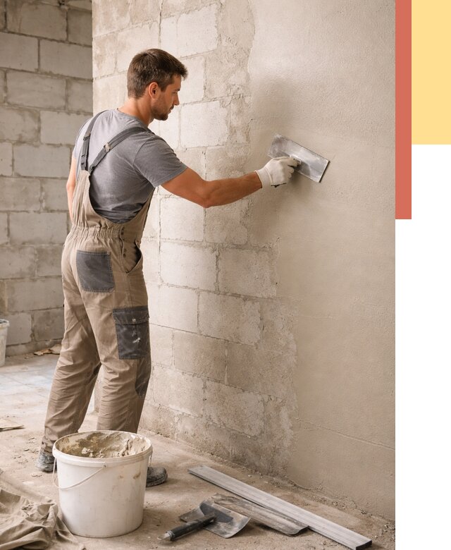 Штукатурка стен из газобетона в Железногорске от 2146 руб./м2 — быстро и недорого | ОТДЕЛОЧНИК-Жлк