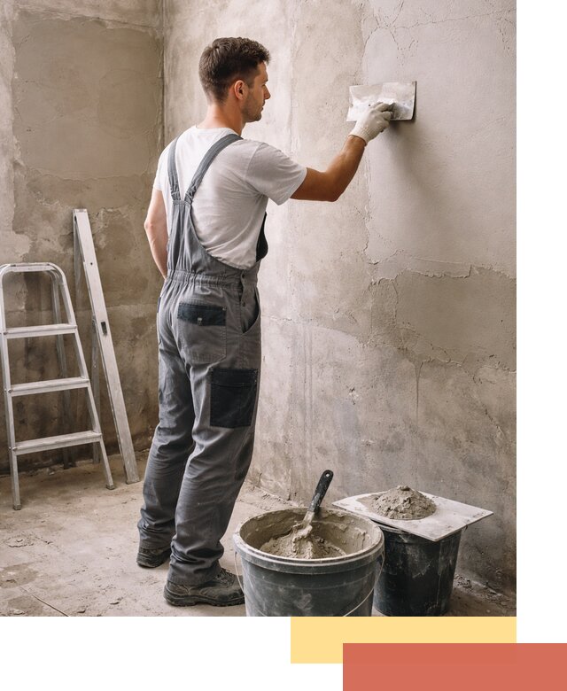 Штукатурка стен в ванной под ключ в Железногорске