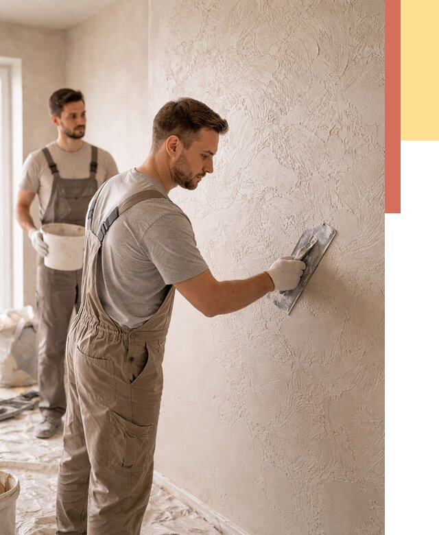 Фактурная штукатурка стен в Железногорске от 4293 руб./м² — заказать под ключ | ОТДЕЛОЧНИК-Жлк