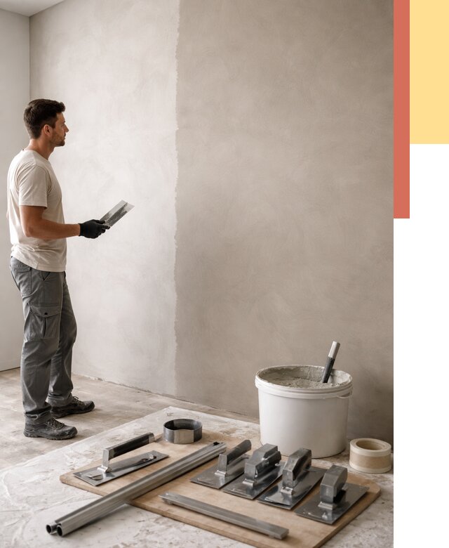 Нанесение микроцемента на стены в Железногорске от 3271 руб./м2 под ключ | ОТДЕЛОЧНИК-Жлк