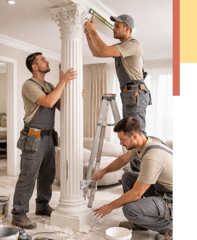 Установка декоративных колонн в Железногорске от 12265 руб. под ключ | ОТДЕЛОЧНИК-Жлк