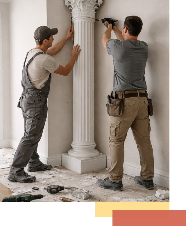 Установка декоративных колонн в Железногорске под ключ