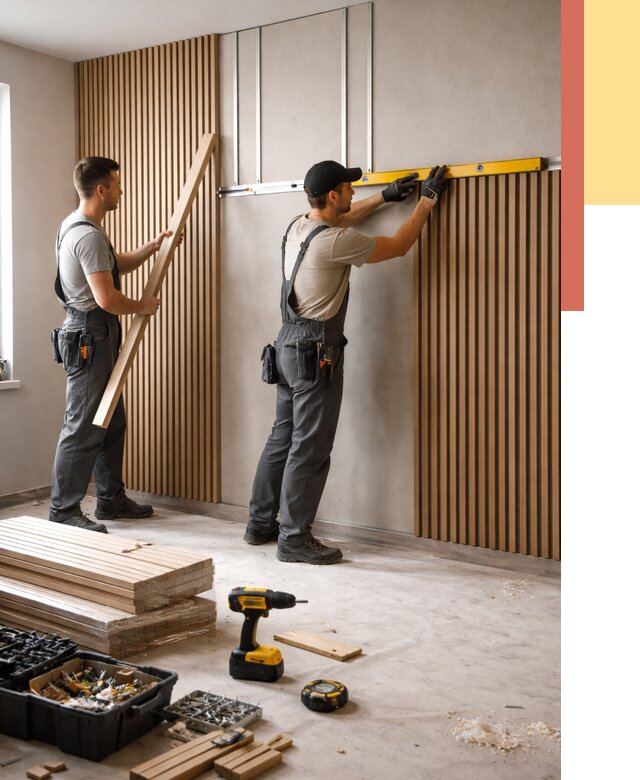 Монтаж реечных панелей на стены в Железногорске от 1227 руб. — быстро и недорого | ОТДЕЛОЧНИК-Жлк