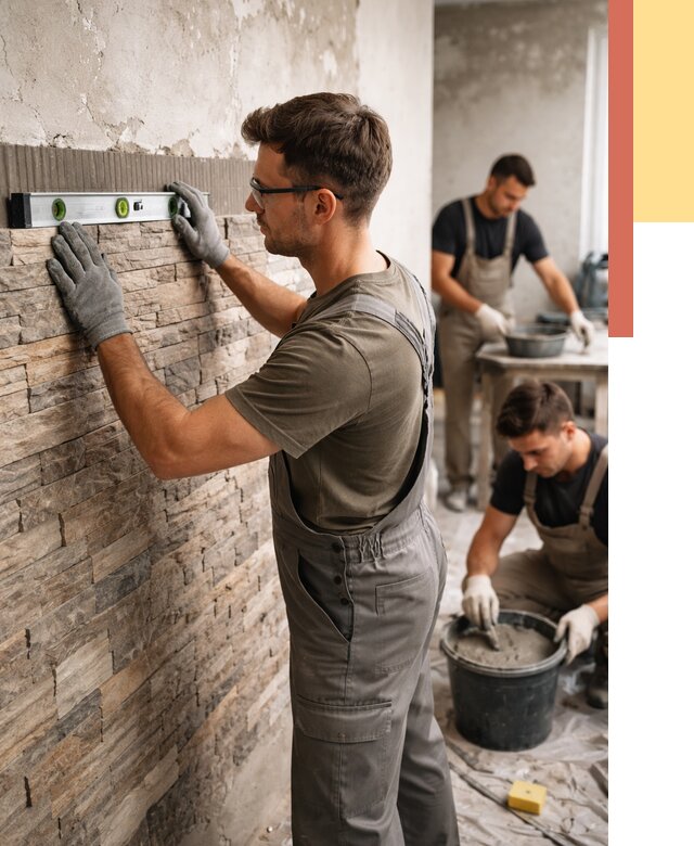 Монтаж искусственного камня в Железногорске от 4599 руб. под ключ | ОТДЕЛОЧНИК-Жлк