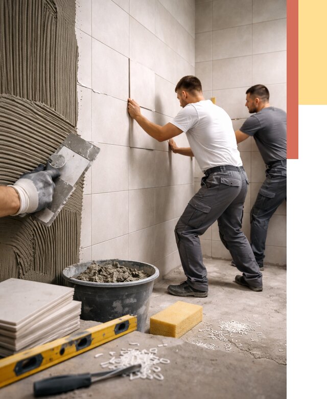 Укладка плитки на стены в Железногорске от 869 руб. — качественно и недорого | ОТДЕЛОЧНИК-Жлк