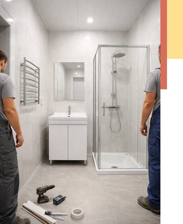 Отделка ванной комнаты панелями ПВХ в Железногорске от 4599 руб. за м2 | ОТДЕЛОЧНИК-Жлк