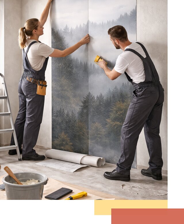 Поклейка фотообоев профессионально в Железногорске под ключ