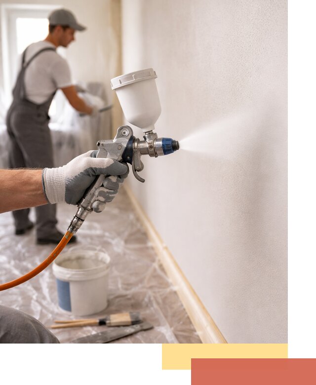 Покраска стен краскопультом в Железногорске быстро и качественно