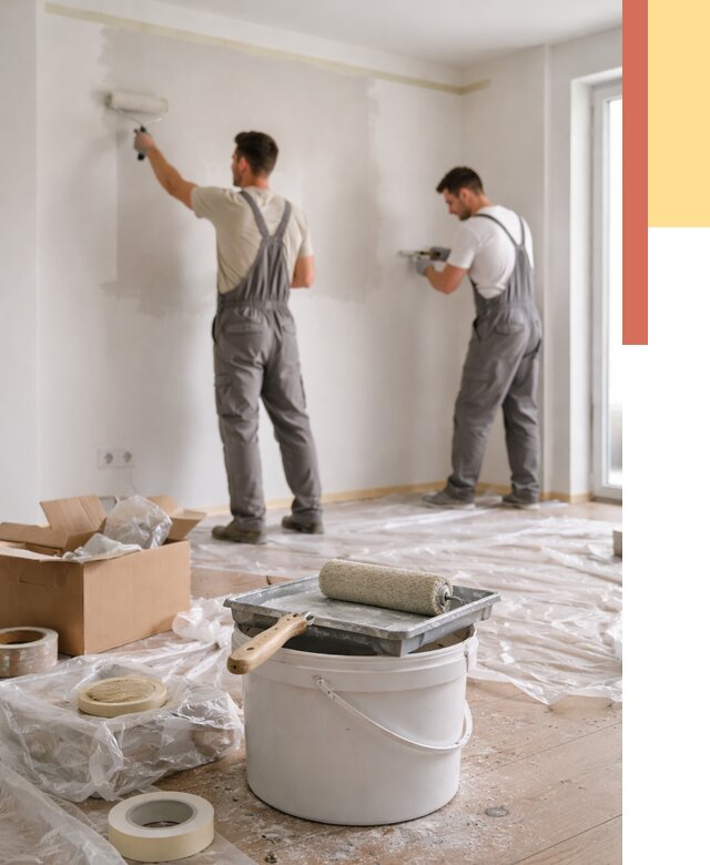 Покраска стен в квартире в Железногорске от 2555 руб/м2 — быстро и недорого | ОТДЕЛОЧНИК-Жлк