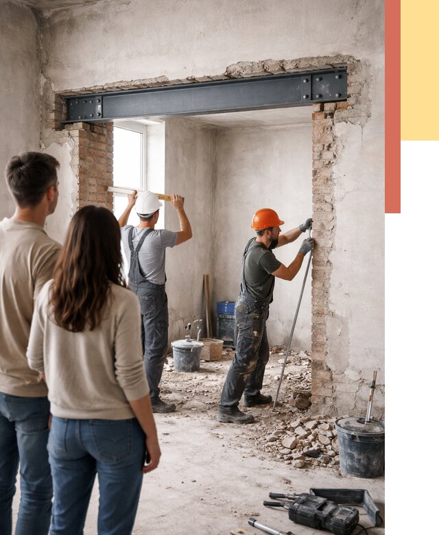 Усиление проема в стене в Железногорске от 9710 руб. — усиление дверного проема металлоконструкцией | ОТДЕЛОЧНИК-Жлк