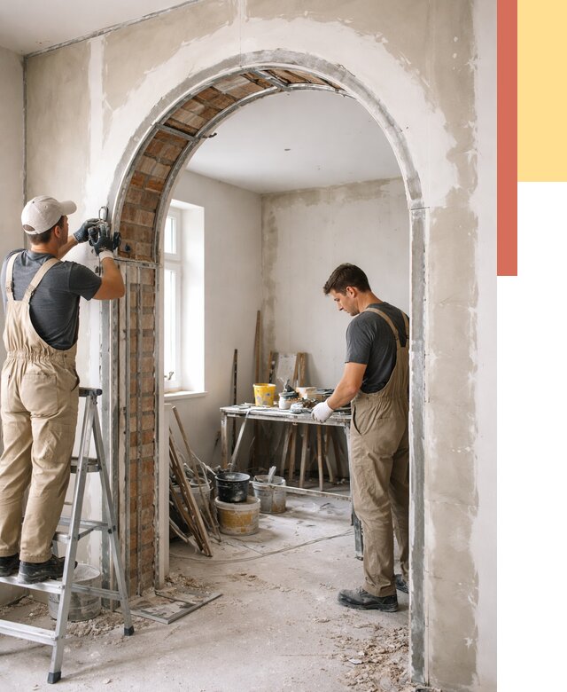 Устройство арочного проема в Железногорске от 9710 руб. под ключ — быстро и недорого | ОТДЕЛОЧНИК-Жлк