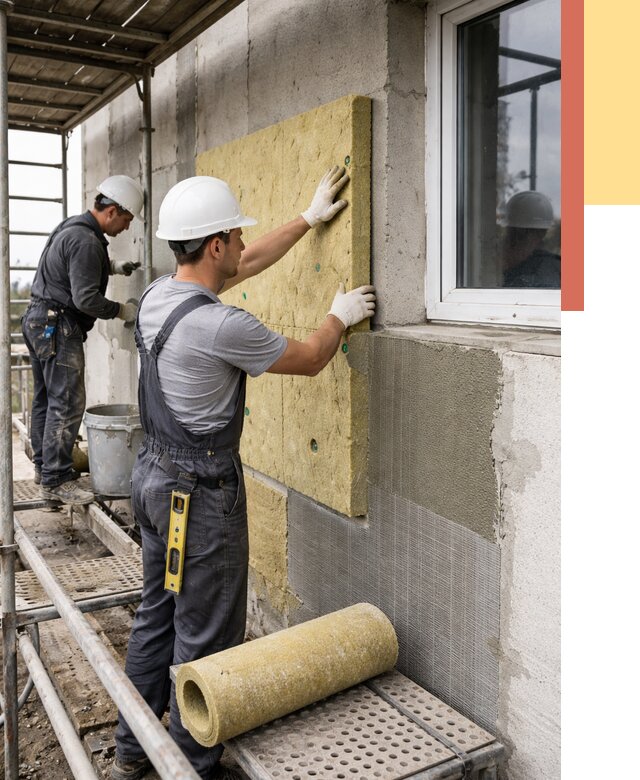 Утепление стен в Железногорске от 4395 руб. под ключ — быстро и недорого | ОТДЕЛОЧНИК-Жлк