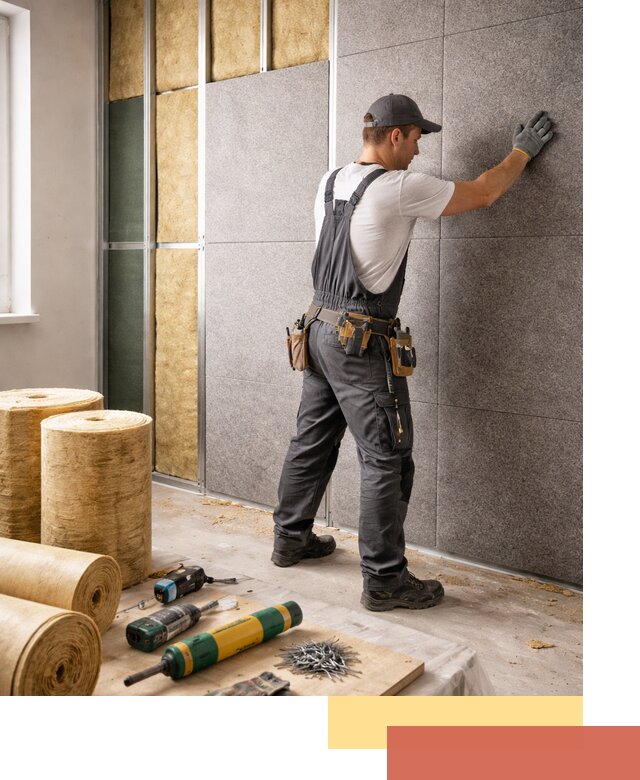 Профессиональная шумоизоляция стен в Железногорске для квартиры и офиса