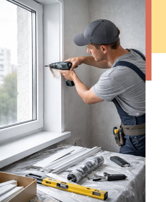 Установка пластиковых откосов в Железногорске от 2300 руб. | ОТДЕЛОЧНИК-Жлк монтаж, быстро и недорого