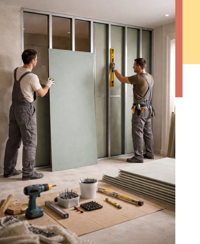 Перегородка из влагостойкого гипсокартона в Железногорске от 4906 руб. — монтаж под ключ | ОТДЕЛОЧНИК-Жлк