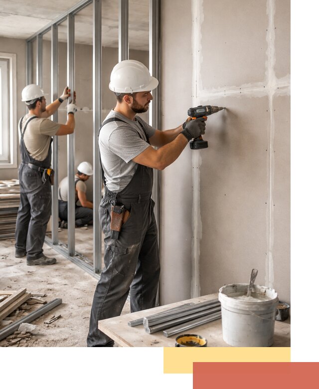 Перегородки из огнестойкого гипсокартона в Железногорске под ключ