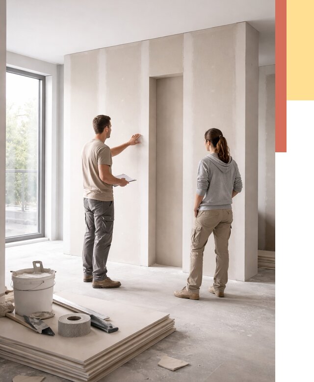 Зонирующая перегородка из гипсокартона в Железногорске от 2862 руб. под ключ | ОТДЕЛОЧНИК-Жлк