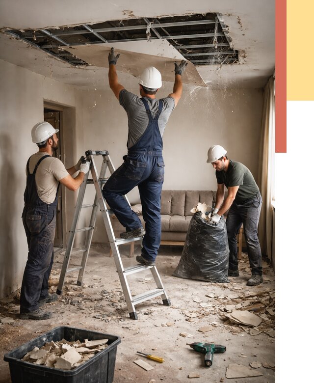 Демонтаж гипсокартонного потолка в Железногорске от 429 руб. за м2 — ОТДЕЛОЧНИК-Жлк