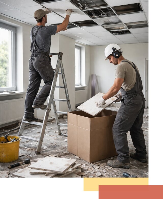 Демонтаж потолочной плитки в Железногорске быстро и аккуратно