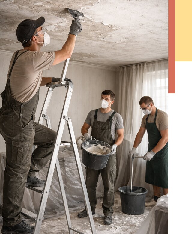 Удаление побелки с потолка в Железногорске от 2555 руб. быстро и недорого | ОТДЕЛОЧНИК-Жлк