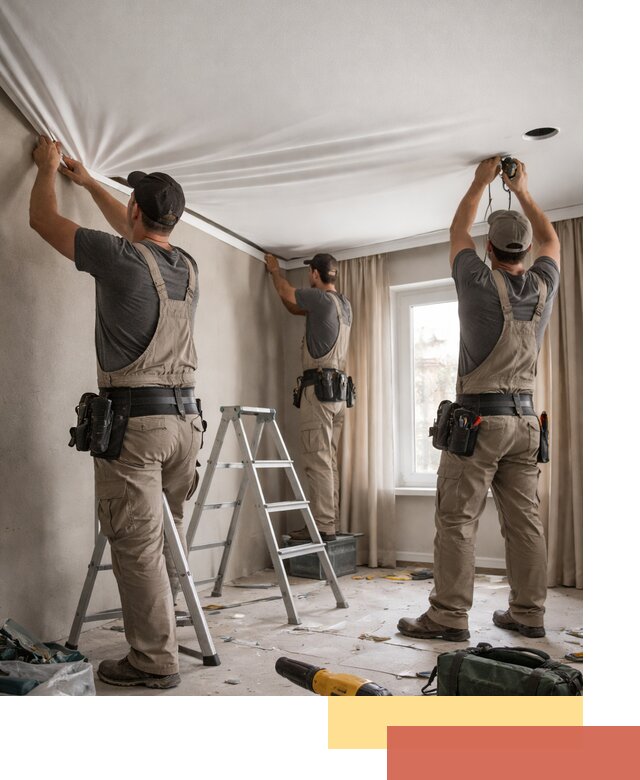 Монтаж матового натяжного потолка в Железногорске качественно и быстро