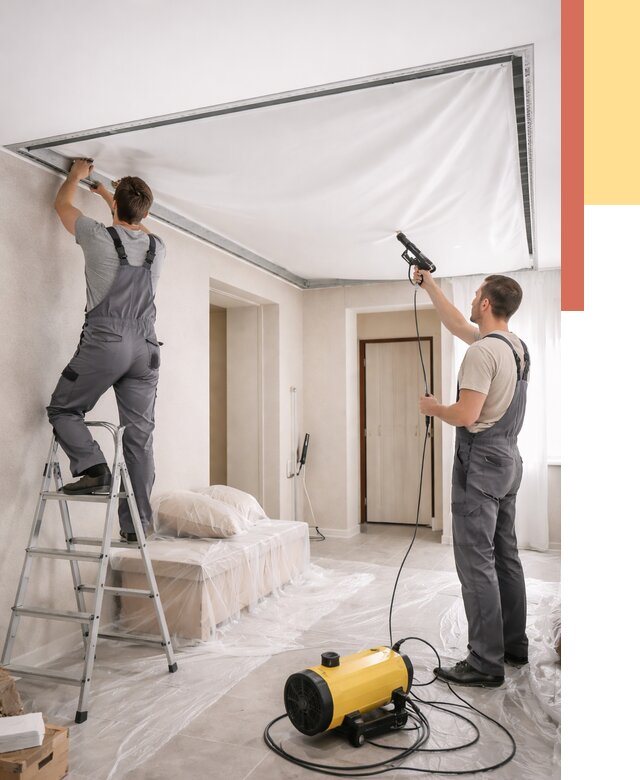 Монтаж натяжного потолка в прихожей в Железногорске от 2709 руб. под ключ | ОТДЕЛОЧНИК-Жлк