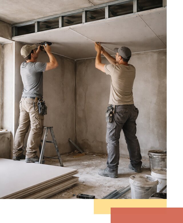 Короб из гипсокартона на потолке под ключ в Железногорске