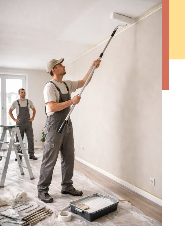 Покраска потолка из гипсокартона в Железногорске от 4599 руб./м2 — услуги под ключ | ОТДЕЛОЧНИК-Жлк