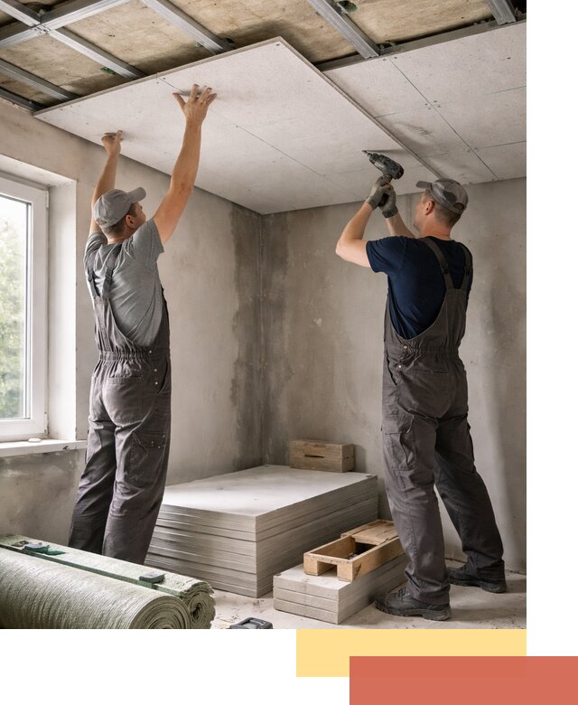 Шумоизоляция потолка панелями ЗИПС в Железногорске